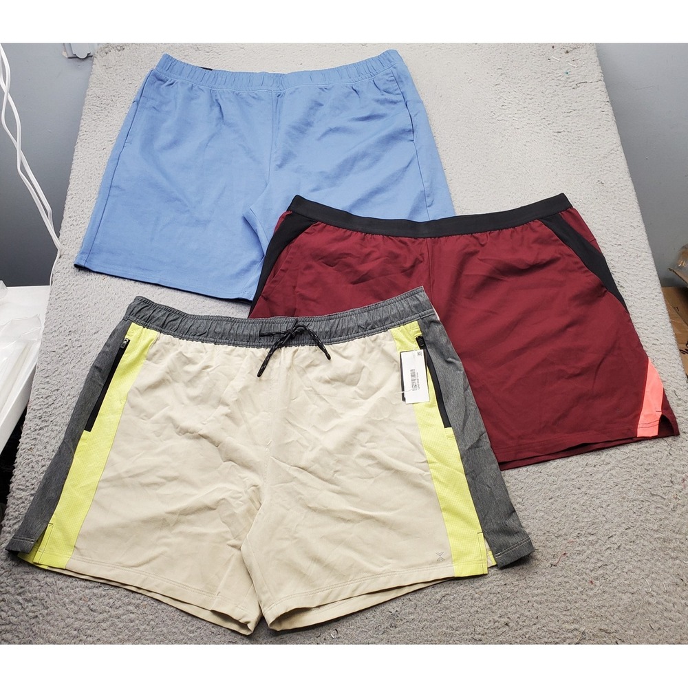 Lot of 3 Member's Mark Luxe Shorts Mens XXL Multi Performance Stretch Training